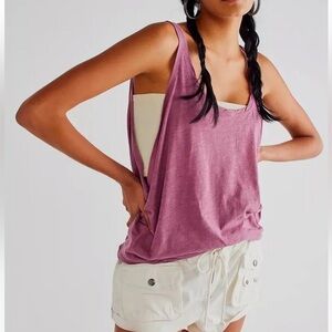 New Free People We the Free Pearl tank top in Alkanet purple slouch size small S